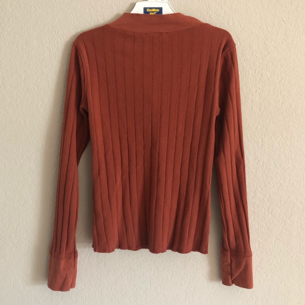 F21 Burnt Orange Long Sleeve Top - Picture 2 of 3